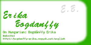 erika bogdanffy business card
